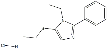 1H-Imidazole,1-ethyl-5-(ethylthio)-2-phenyl-, hydrochloride (1:1) Struktur