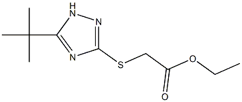 3-(1，1-dimethylethyl)-5-(ethoxycarboxy)-methylthio-1，2，4-triazole Struktur