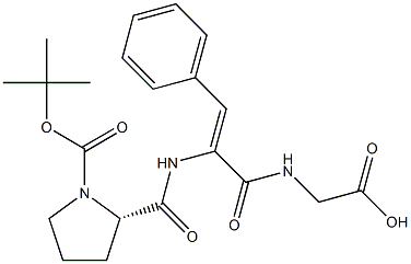 Boc-pro-dehydro-phe-gly-OH Structure