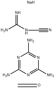 Guanidine, cyano-, polymer with formaldehyde and 1,3,5-triazine-2,4,6-triamine, sulfonated, sodium salts Struktur