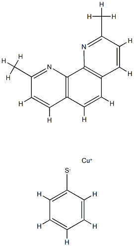 (2,9-dimethyl-1,10-phenanthroline)(thiophenolato)copper(I) Struktur