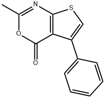 2-methyl-5-phenyl-4H-thieno[2,3-d][1,3]oxazin-4-one Struktur