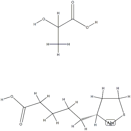 (R)-1,2-Dithiolane-3-pentanoic acid polymer with 2-hydroxypropanoic ac id Struktur