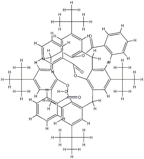 4-TERT-BUTYLCALIX[4]ARENE TRIBENZOATE Struktur