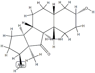 (13α)-3α,17β-Dihydroxy-C-nor-5β-androstan-11-one Struktur