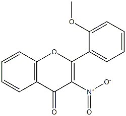 4H-1-Benzopyran-4-one,2-(2-methoxyphenyl)-3-nitro-(9CI) Struktur