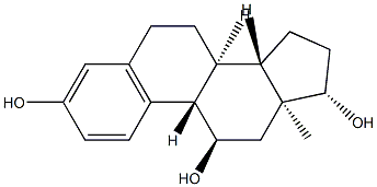 1,3,5(10)-エストラトリエン-3,11α,17β-トリオール 化學構造式