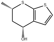 (4R,6S)-5,6-Dihydro-4-hydroxy-6-methylthieno[2,3-b]thiopyran Struktur