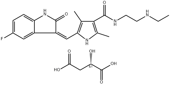 N-Desethyl Sunitinib Malate Struktur