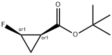 Cyclopropanecarboxylic acid, 2-fluoro-, 1,1-dimethylethyl ester, (1R,2R)-rel- Structure
