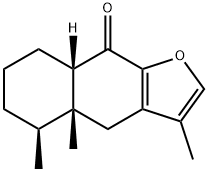 (4aR)-4a,5,6,7,8,8aβ-Hexahydro-3,4aβ,5β-trimethylnaphtho[2,3-b]furan-9(4H)-one Struktur