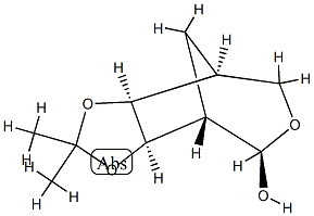 4,8-Methano-1,3-dioxolo[4,5-d]oxepin-5-ol,hexahydro-2,2-dimethyl-,[3aR-(3a-alpha-,4-bta-,5-bta-,8-bta-,8a-alpha-)]-(9CI) Struktur