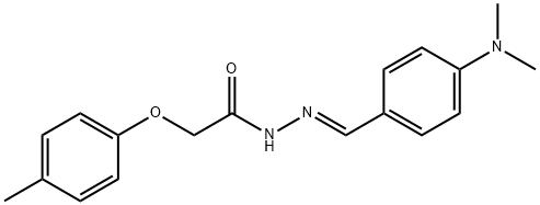 (E)-N-(4-(dimethylamino)benzylidene)-2-(p-tolyloxy)acetohydrazide Struktur