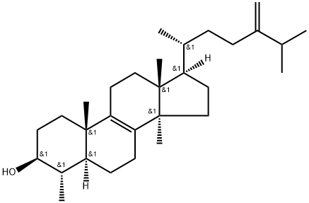 24-メチレン-29-ノル-5α-ラノスタ-8-エン-3β-オール 化學(xué)構(gòu)造式
