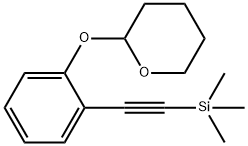 Trimethyl(2-(2-(Tetrahydro-2H-Pyran-2-Yloxy)Phenyl)Ethynyl)Silane(WX686802) Struktur