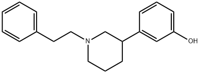 3-(3-hydroxyphenyl)-N-(2-phenethyl)piperidine Struktur