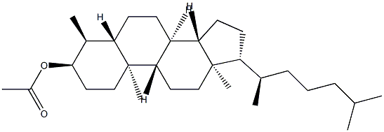 4α-Methyl-5α-cholestan-3α-ol acetate Struktur