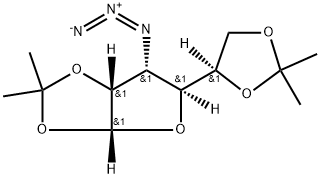 3-Azido-3-deoxy-1,2:5,6-di-O-isopropylidene-alpha-D-allofuranose Struktur