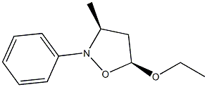 Isoxazolidine, 5-ethoxy-3-methyl-2-phenyl-, (3R,5R)-rel- (9CI) Struktur