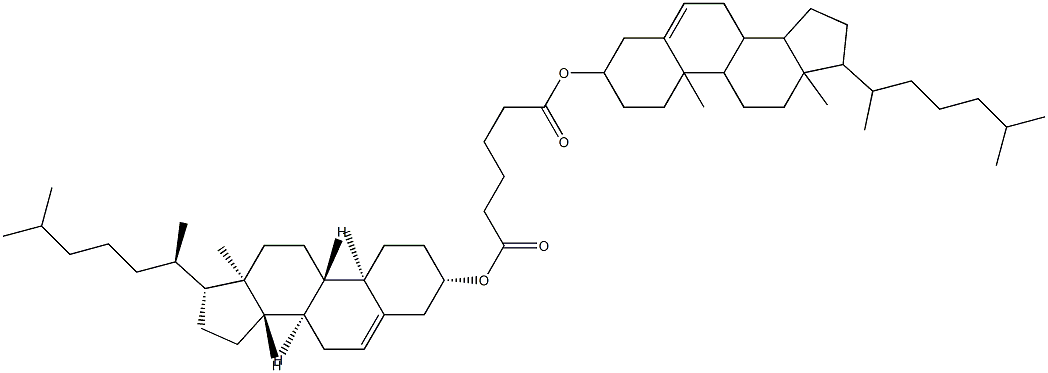 Hexanedioic acid bis(cholest-5-en-3β-yl) ester Struktur