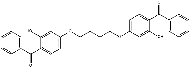 (1,4-butanediyl) bis[oxy(2-hydroxy-4,1-phenylene)]bis[phenylmethanone] Struktur