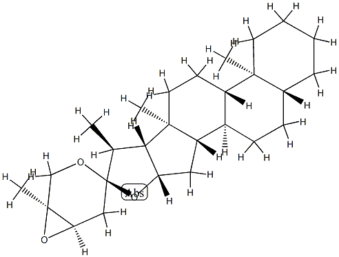 (24R,25S)-24,25-Epoxy-5α-spirostane Struktur