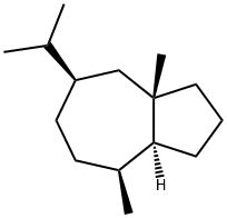 (3aS,8aβ)-デカヒドロ-3aα,8α-ジメチル-5α-(1-メチルエチル)アズレン 化學(xué)構(gòu)造式