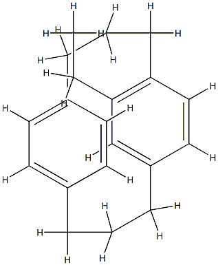 6-Ethyltricyclo[10.2.2.25,8]octadeca-5,7,12,14(1),15,17-hexene Struktur