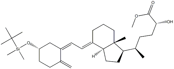 (3β,5Z,7E,24R)-3-[[(1,1-DiMethylethyl)diMethylsilyl]oxy]-24-hydroxy-9,10-secochola-5,7,10(19)-triene-24-carboxylic Acid Methyl Ester Struktur