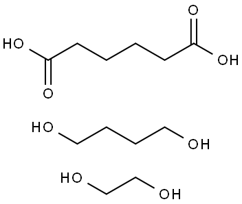 Hexanedioic acid, polymer with 1,4-butanediol and 1,2-ethanediol Struktur