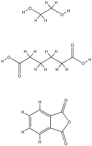 Hexanedioic acid, polymer with 1,2-ethanediol and 1,3-isobenzofurandione Struktur