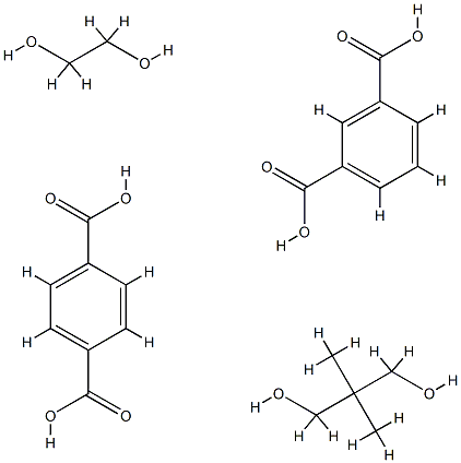 1,3-Benzenedicarboxylic acid, polymer with 1,4-benzenedicarboxylic acid, 2,2-dimethyl-1,3-propanediol and 1,2-ethanediol Struktur
