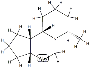5H-Cyclopenta[e]pyrido[1,2-c][1,3]oxazine,decahydro-7-methyl-,(3a-alpha-,7-bta-,10a-alpha-,10b-alpha-)-(9CI) Struktur