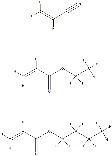 2-丙烯酸丁酯與2-丙烯酸乙酯和2-丙烯腈的聚合物, 29437-34-1, 結構式