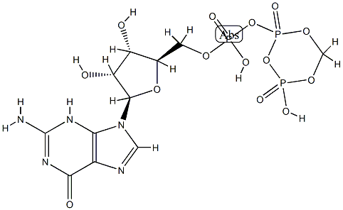 guanosine 5'-(beta,gamma-methylene)triphosphate Struktur