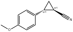 Cyclopropanecarbonitrile, 2-(4-methoxyphenyl)-, (1R,2R)-rel- (9CI) Structure