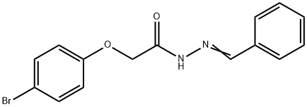 (E)-N-benzylidene-2-(4-bromophenoxy)acetohydrazide Struktur