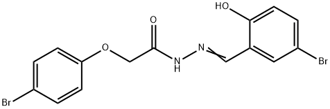 (E)-N-(5-bromo-2-hydroxybenzylidene)-2-(4-bromophenoxy)acetohydrazide Struktur