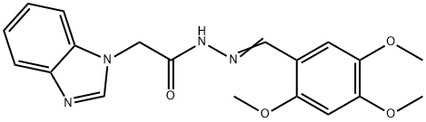 (E)-2-(1H-benzo[d]imidazol-1-yl)-N-(2,4,5-trimethoxybenzylidene)acetohydrazide Struktur