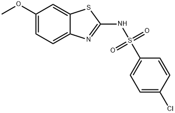 4-chloro-N-(6-methoxy-1,3-benzothiazol-2-yl)benzenesulfonamide Struktur