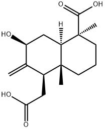 (1R,4aα)-Decahydro-5β-carboxy-3β-hydroxy-5,8aβ-dimethyl-2-methylene-1-naphthaleneacetic acid Struktur