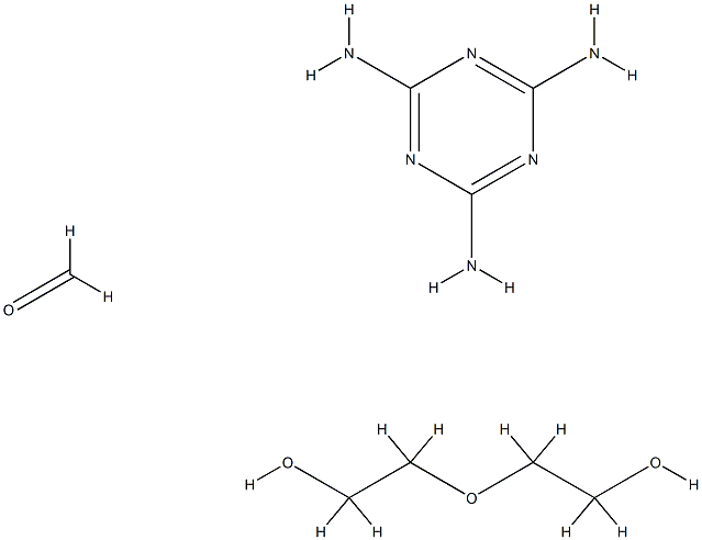 Formaldehyde, polymer with 2,2'-oxybis[ethanol] and 1,3,5-triazine-2,4,6-triamine Struktur