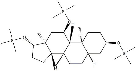 Silane, [(3alpha,5beta,11alpha,17beta)-androstane-3,11,17-triyltris(ox y)tris[trimethyl- Struktur