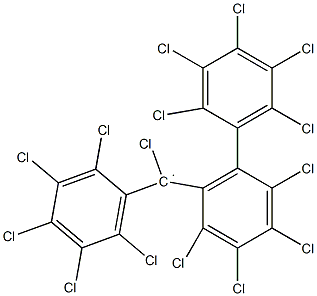 α,2,3,4,5-ペンタクロロ-α,6-ビス(ペンタクロロフェニル)ベンジルラジカル 化學(xué)構(gòu)造式