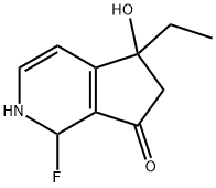 7H-Cyclopenta[c]pyridin-7-one,5-ethyl-1-fluoro-1,2,5,6-tetrahydro-5-hydroxy-(9CI) Struktur