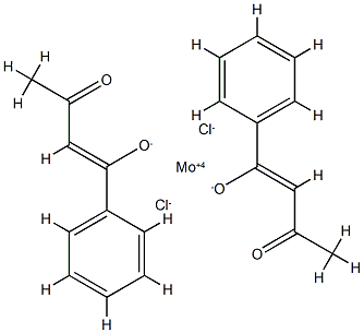 dichlorobis(1-phenylbutane-1,3-dionato)molybdenum(IV) Struktur