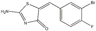 5-(3-bromo-4-fluorobenzylidene)-2-imino-1,3-thiazolidin-4-one Struktur