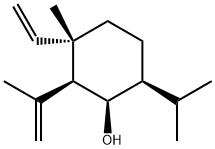 (1R)-3α-Vinyl-3-methyl-2β-(1-methylvinyl)-6β-isopropylcyclohexan-1β-ol Struktur
