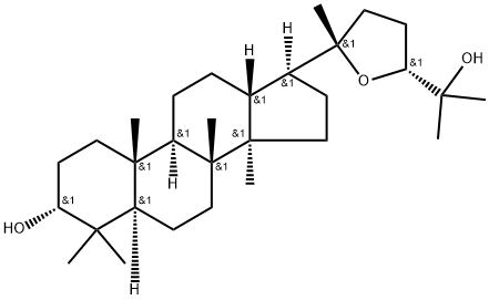 (24R)-20,24-Epoxy-5α-dammarane-3α,25-diol Struktur