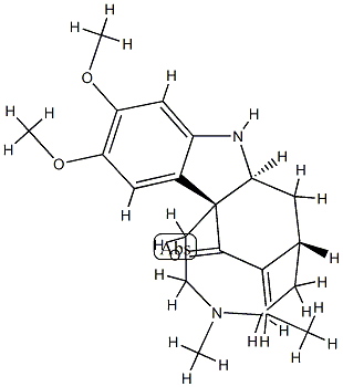 (2β,7β,14E,15S)-14,19-Didehydro-10,11-dimethoxy-4-methyl-3,4-secocondyfolan-3-one Struktur